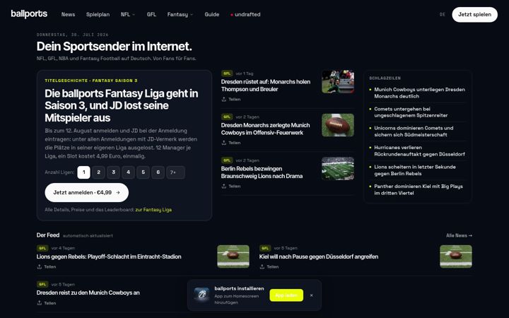 Screenshot of ballports.com