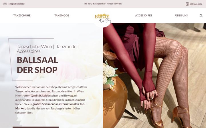 Screenshot of ballsaal-shop.at