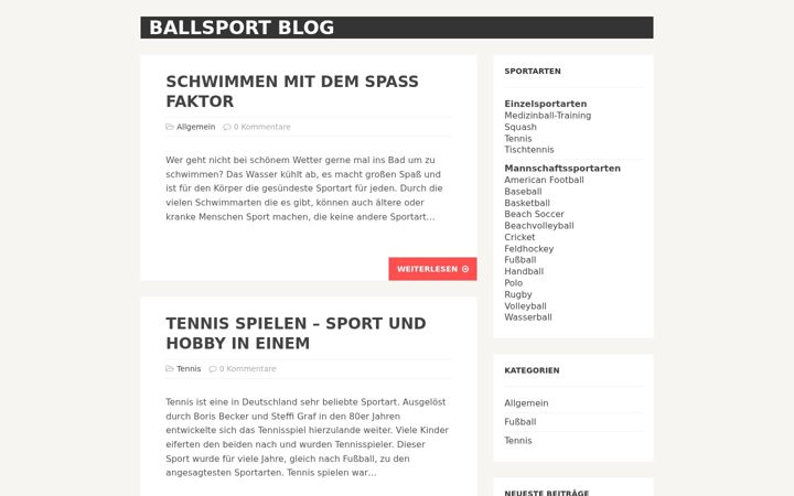 Captura de ecrã de ballsport-online.eu