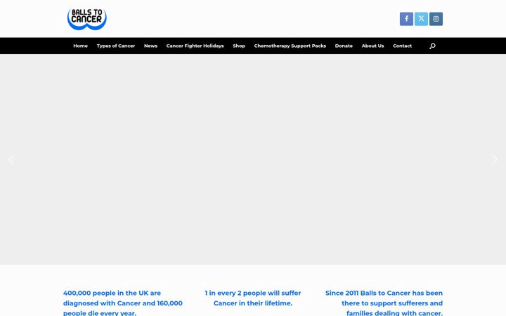Screenshot of ballstocancer.net
