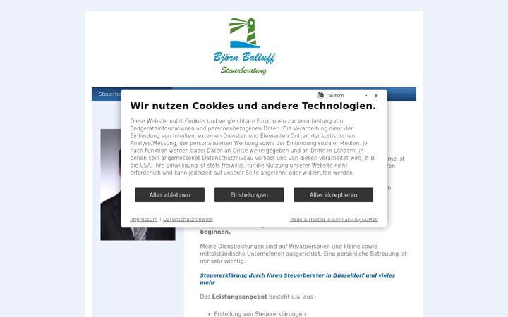 Zrzut ekranu balluff-steuerberatung.de