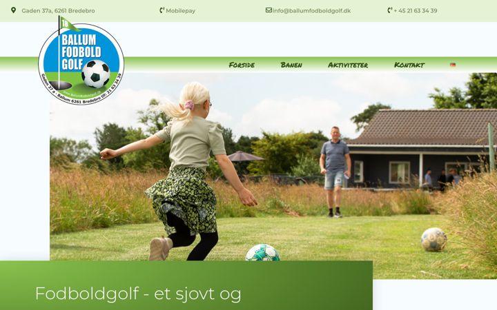Ekrano kopija ballumfodboldgolf.dk