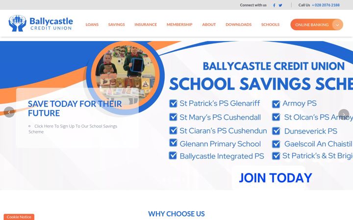 Screenshot of ballycastlecu.com