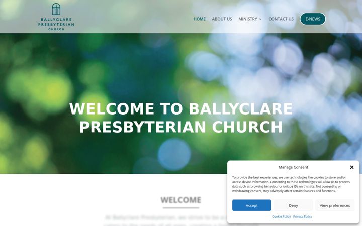 Screenshot of ballyclarepresbyterian.org