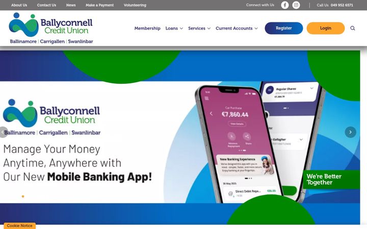 Screenshot of ballyconnellcu.ie