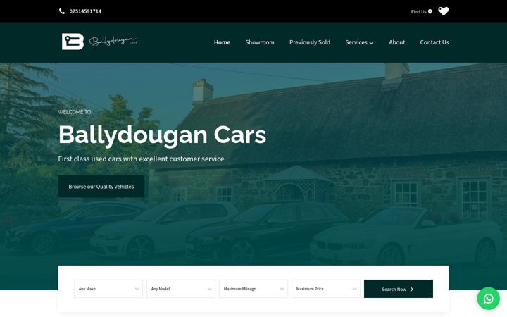 Screenshot of ballydougancars.co.uk