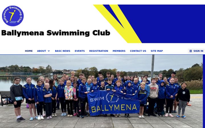 Screenshot of ballymenaswimmingclub.co.uk