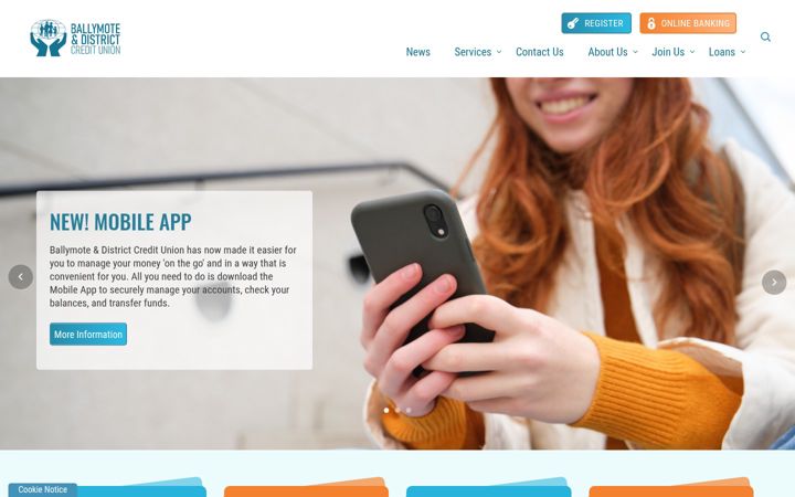 Screenshot of ballymotecreditunion.ie