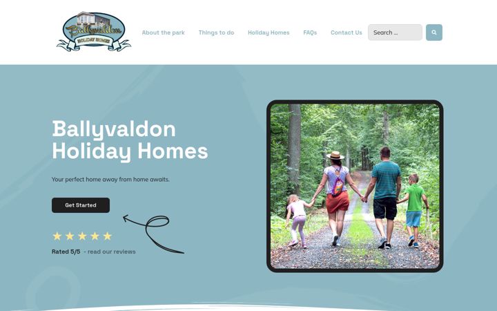 Screenshot of ballyvaldonholidayhomes.ie