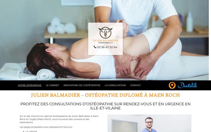 Screenshot of balmadier-osteopathe.fr