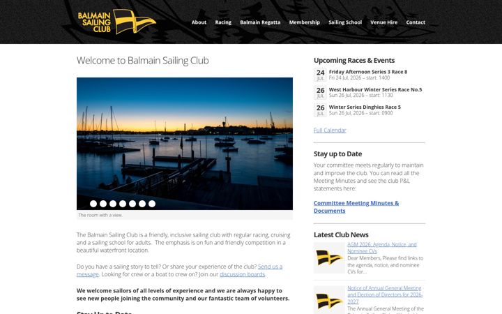 Screenshot of balmainsailingclub.com