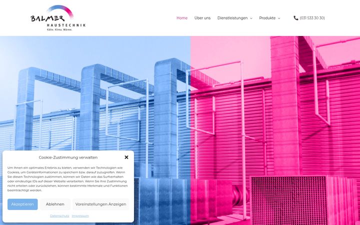 Screenshot of balmer-haustechnik.ch