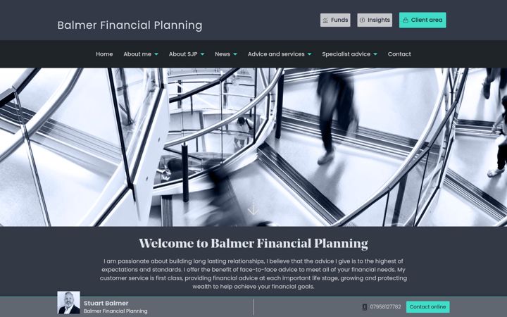 Screenshot of balmerfinancialplanning.co.uk