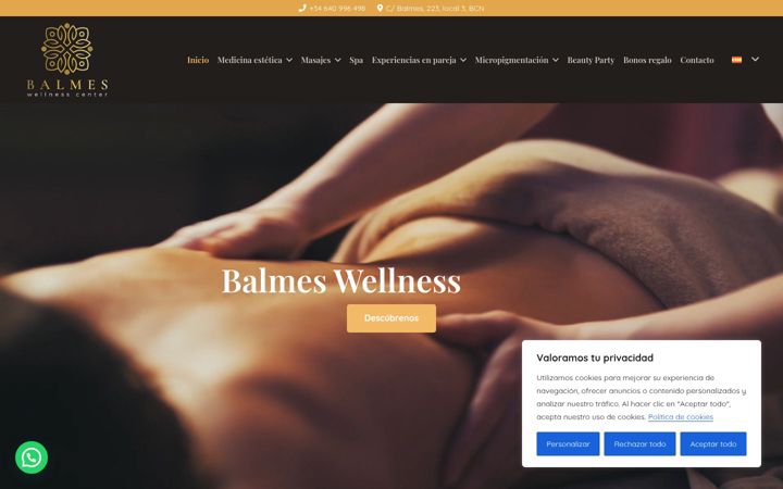 Screenshot of balmeswellnesscenter.com