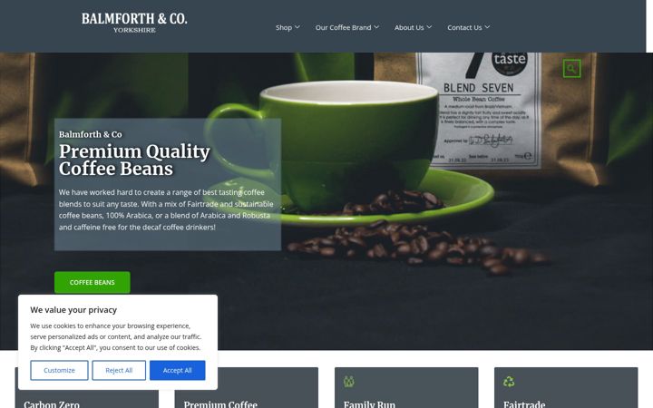 Skärmbild av balmforthandco.co.uk