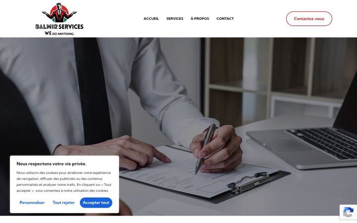Screenshot of balmirservices.ca