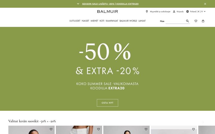 Screenshot of balmuir.fi