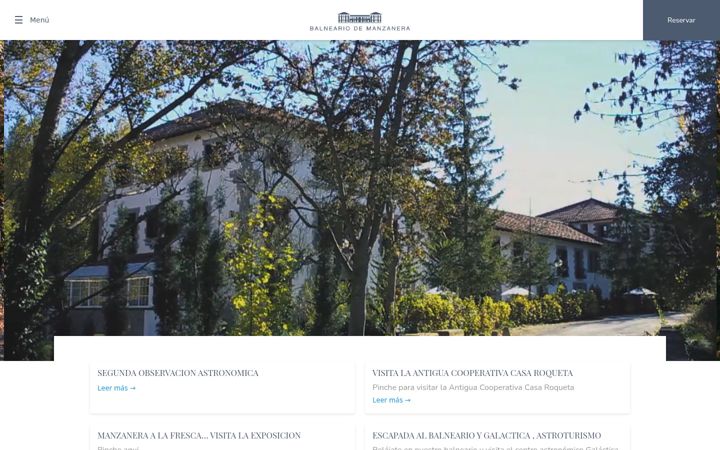Screenshot of balneariomanzanera.com