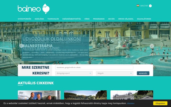 Screenshot di balneoportal.hu