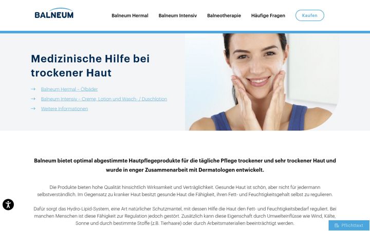 Screenshot of balneum.de