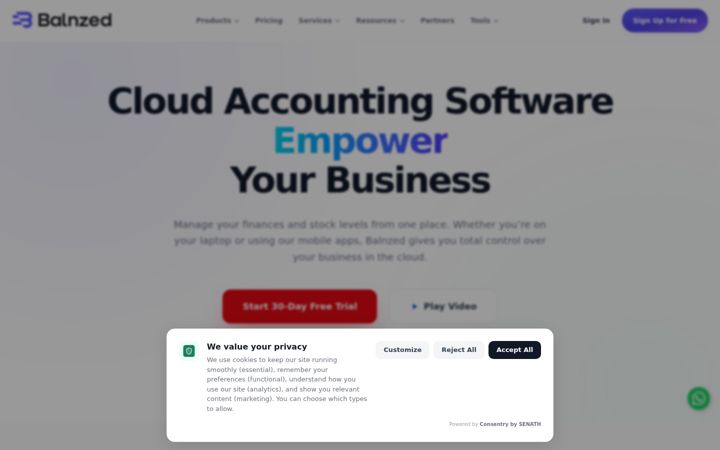 Screenshot of balnzed.com