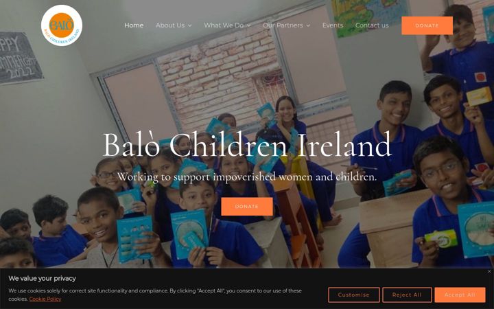 Screenshot of balo.ie