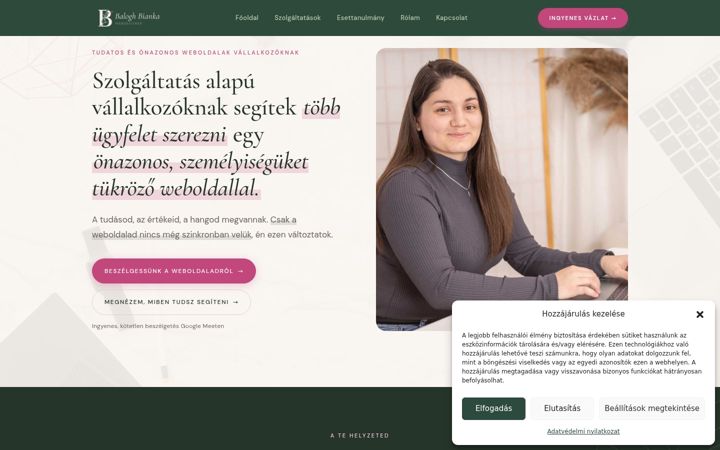 Screenshot of baloghbianka.hu