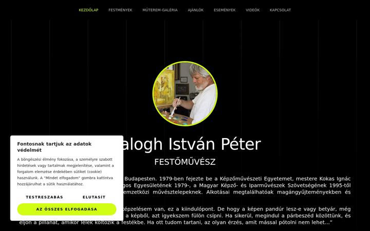 Ekrano kopija baloghistvanpeter.hu