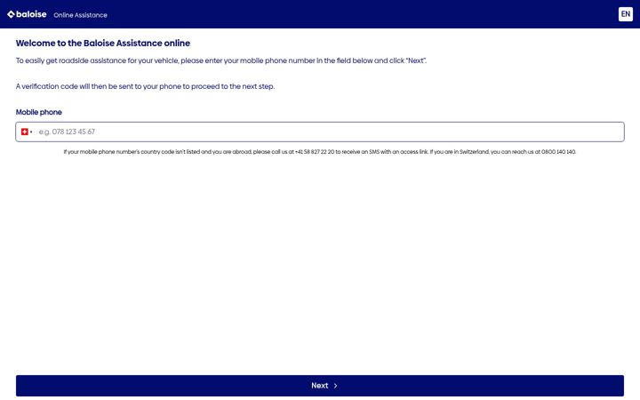 Screenshot of baloise-assistance.ch