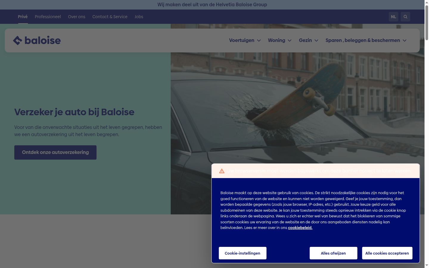 Zrzut ekranu banera zgody wyświetlanego przed jakąkolwiek interakcją