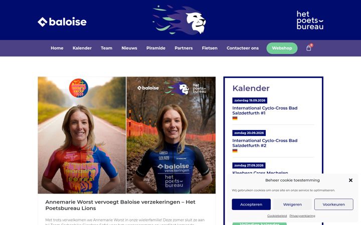 Screenshot of baloiseglowilions.be