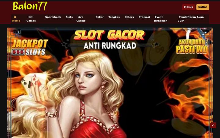 Screenshot of balon77.net
