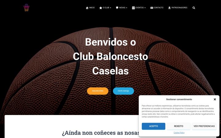 Screenshot of baloncestocaselas.com