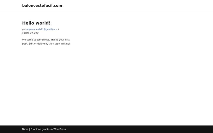 Screenshot of baloncestofacil.com