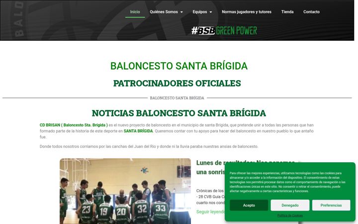 Screenshot of baloncestosantabrigida.es