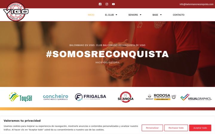 Screenshot of balonmanoreconquista.com