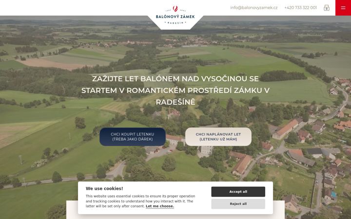 Screenshot of balonovyzamek.cz