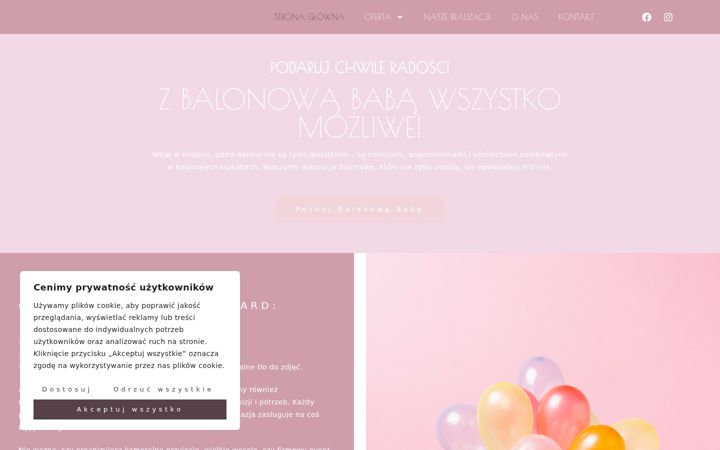 Skærmbillede af balonowababa.pl
