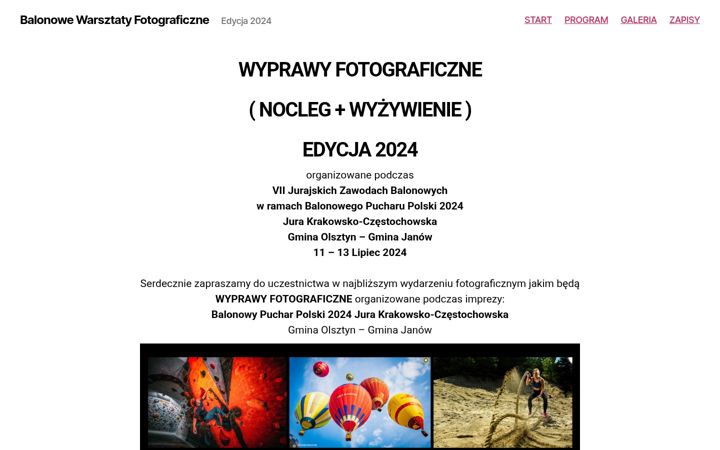Screenshot of balonowefoto.pl