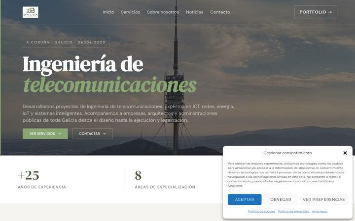 Screenshot of balsaingenieria.com
