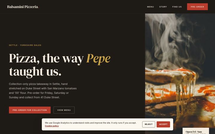 Screenshot of balsamini.co.uk