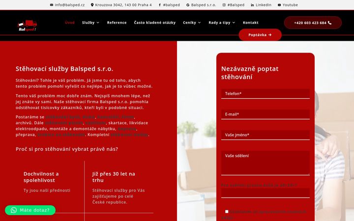 Screenshot ta' balsped.cz