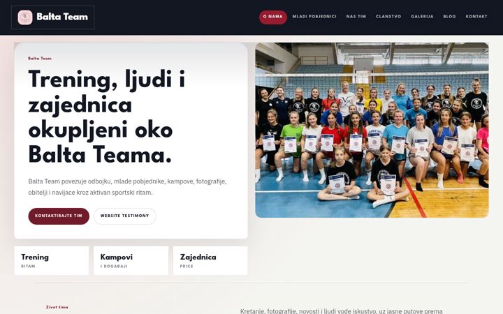 Screenshot of balta.team