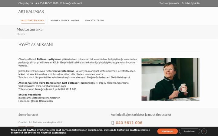 Skärmbild av baltasar.fi