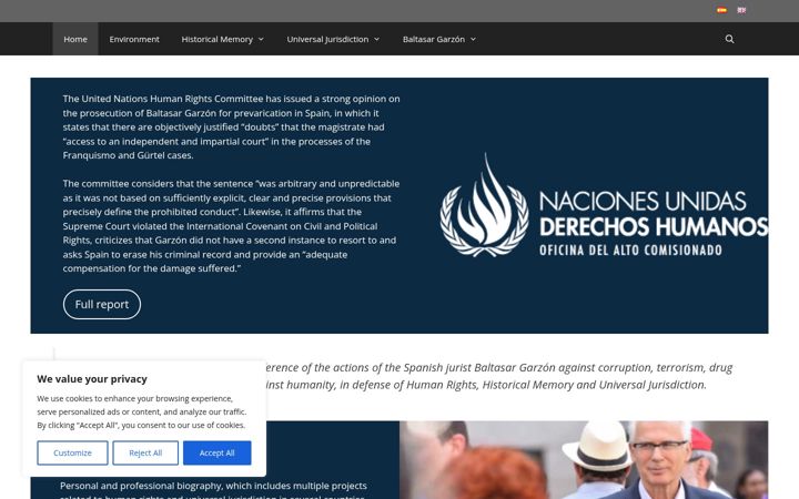 Screenshot of baltasargarzon.org