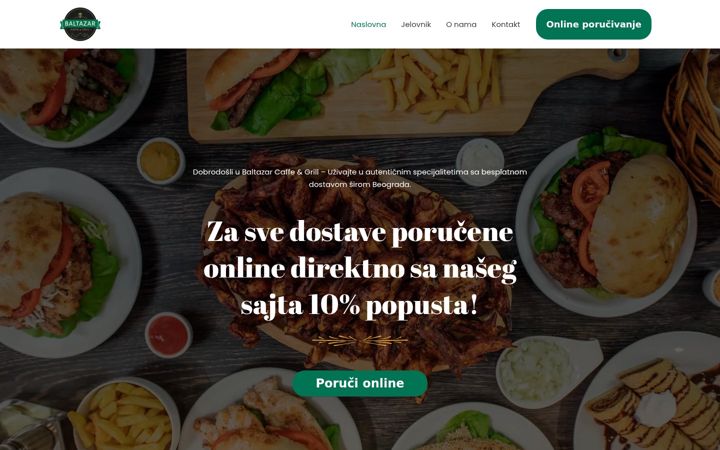 Screenshot of baltazargrill.rs