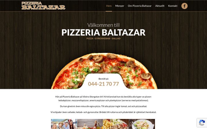 Screenshot of baltazarpizzeria.se