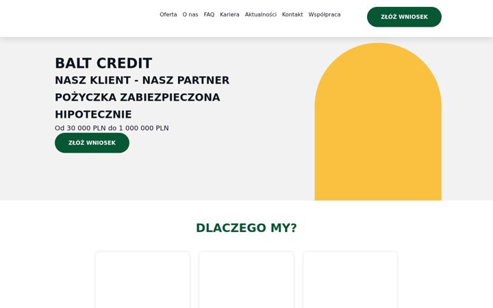 Screenshot of baltcredit.pl