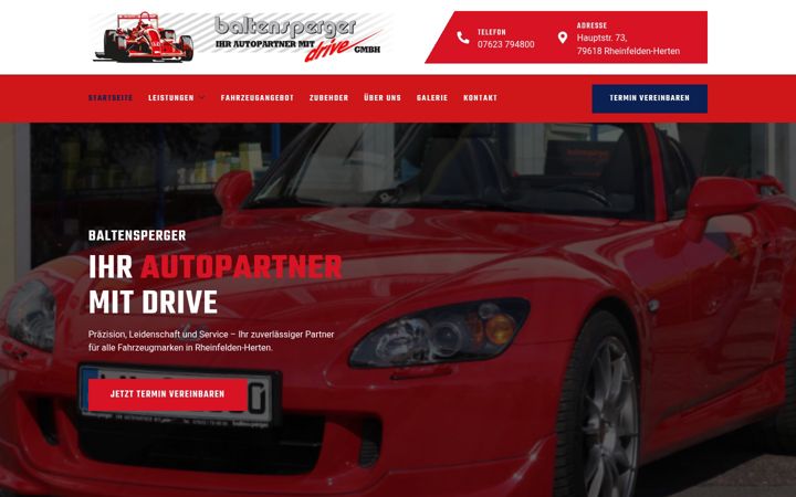 Screenshot of baltensperger.de