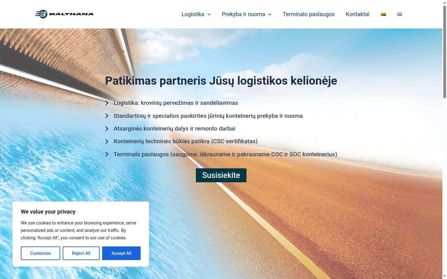 Ekraanipilt nõusolekubännerist, mida näidati enne mis tahes suhtlust